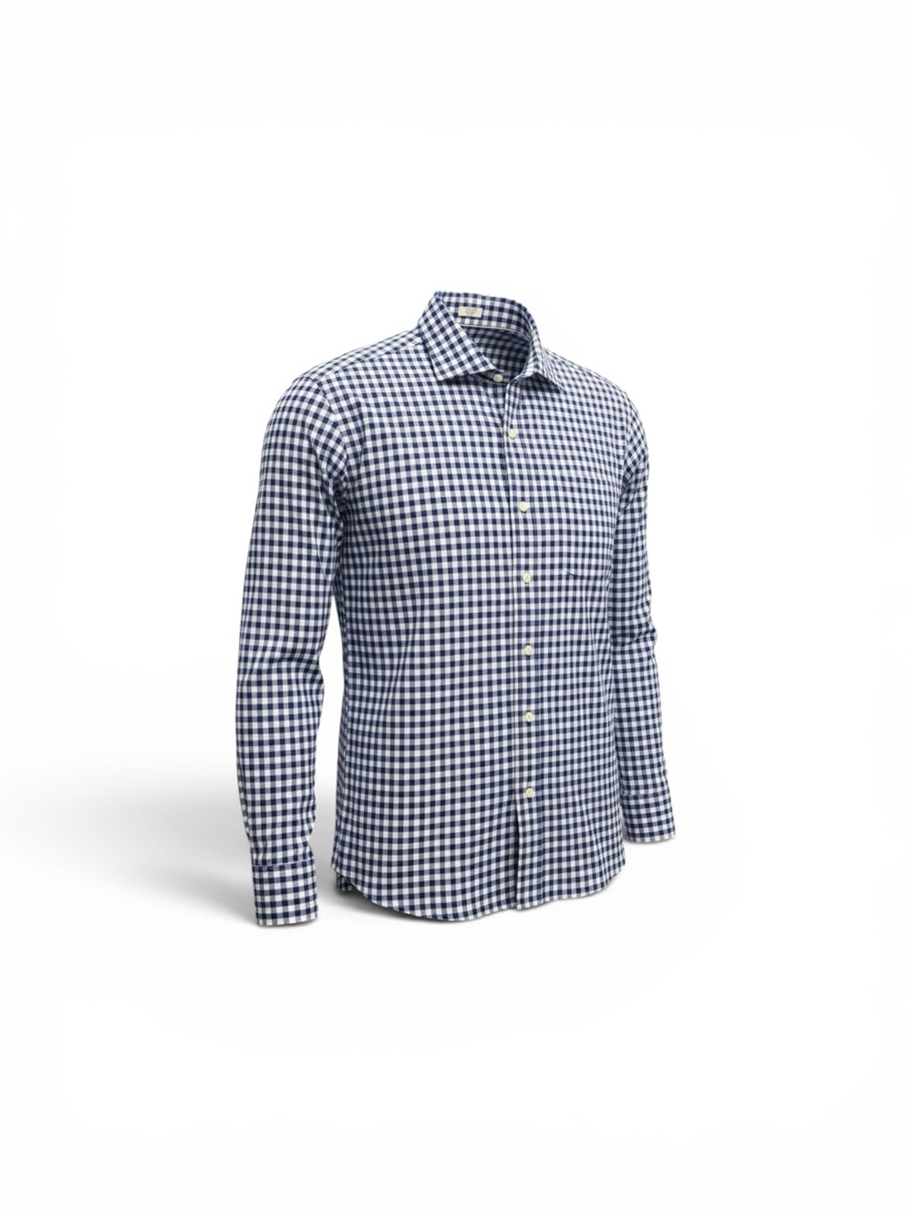 Peter Millar Men’s Large Blue White Gingham Button Down Shirt 100% Cotton